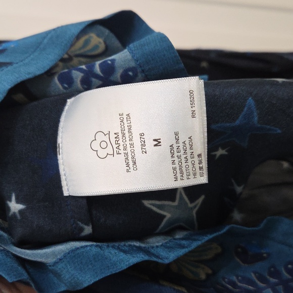 ❌❌❌ SOLD ❌❌❌FARM Rio By Anthropologie Button Up Blouse/ Medium - Picture 7 of 8